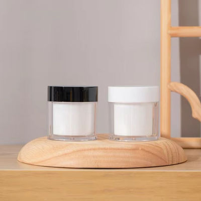 Vaso rotondo a doppio strato in plastica AS di lusso da 15g 30g 50g per crema cosmetica