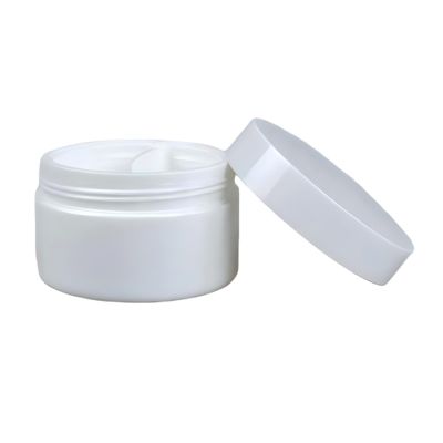 50+50g Matt PP Plastic Cream Jar con cucchiaio e doppia conchiglia per imballaggi cosmetici con tempo di consegna di 20 giorni