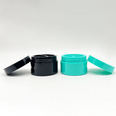50+50g Matt PP Plastic Cream Jar con cucchiaio e doppia conchiglia per imballaggi cosmetici con tempo di consegna di 20 giorni