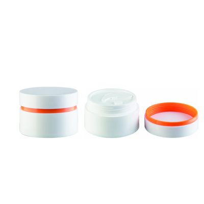 Vaso di crema in plastica a doppio strato in PP con materiale alimentare in 10 ml 30 ml 50 ml 75 ml per contenitore di crema per la cura della pelle