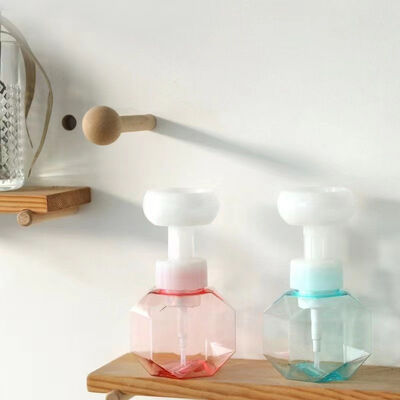 Dispenser a pompa a schiuma ricaricabile a forma di fiore da 42 mm 43 mm per lavaggio mani e cosmetici