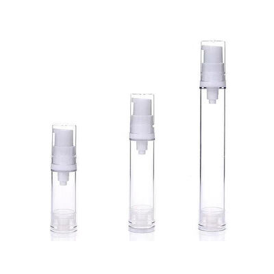 Flacone con pompa airless in plastica AS da 5 ml 10 ml 15 ml con sistema a pompa a vuoto e stampa serigrafica personalizzata
