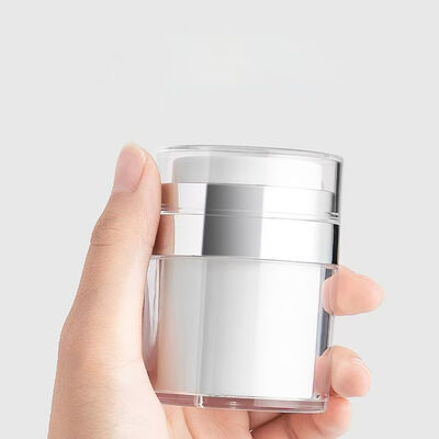 30g 50g 100g PP PS Plastic Airless Cream Jar con pompa senza aria e logo personalizzato