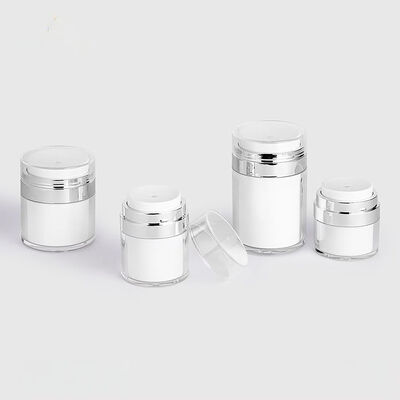 30g 50g 100g PP PS Plastic Airless Cream Jar con pompa senza aria e logo personalizzato