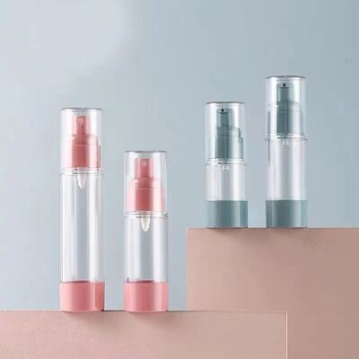 Bottiglia di pompa senza aria impermeabile ai viaggi con decorazioni personalizzabili per imballaggi cosmetici