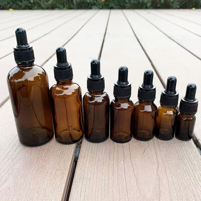 Bottiglia di olio essenziale in vetro YB personalizzata all'ingrosso con contagocce in plastica e stampa serigrafica in capacità da 10 ml a 100 ml