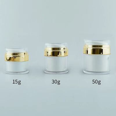 Flacone con pompa airless ricaricabile dal design personalizzabile nelle dimensioni 15/30/50/100 ml per cura della pelle e cosmetici