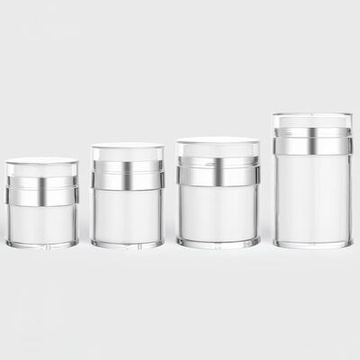 Flacone con pompa airless ricaricabile dal design personalizzabile nelle dimensioni 15/30/50/100 ml per cura della pelle e cosmetici
