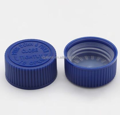 Guarnizione di tenuta a induzione con tappo a vite in plastica liscia a coste nere da 20 mm 24 mm 28 mm per flaconi cosmetici