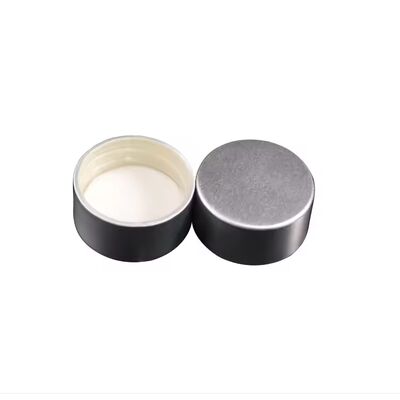 Guarnizione di tenuta a induzione con tappo a vite in plastica liscia a coste nere da 20 mm 24 mm 28 mm per flaconi cosmetici