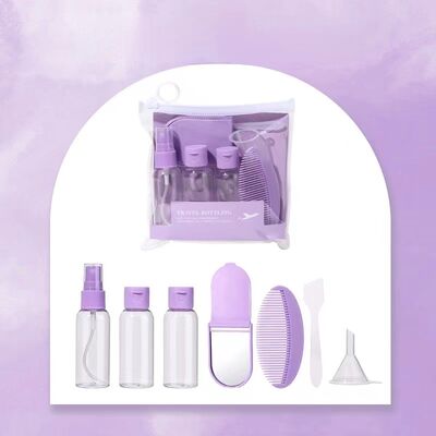 Flacone per pompa per lozione in PET da 50 ml – Formato da viaggio portatile, contenitore per la cura della pelle a tenuta stagna, colore personalizzato disponibile