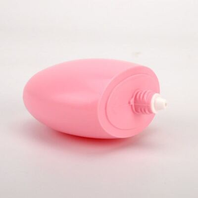 Flacone per protezione solare a forma di uovo da 50 ml con catena dorata staccabile e design personalizzabile per packaging cosmetico