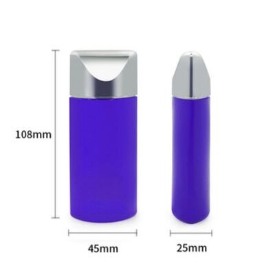 50ml Silver Cap Oval Sunscreen Lotion Bottle - Cosmetic Plastic Container for Skincare and BB Cream