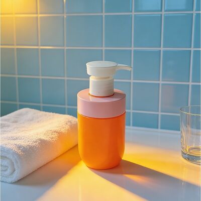 Bottiglia PET cosmetica leggera e resistente alle fratture da 200 ml con pompa di lozione per imballaggi per la cura della pelle