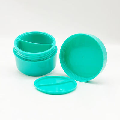 Al dettaglio 50+50g Bottine di crema di plastica PP a doppia griglia con deposito separato a doppia griglia per prodotti per la cura della pelle