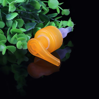 Pompa per lozione integrata arancione brillante, pompa erogatrice accattivante per flaconi di shampoo e bagnoschiuma
