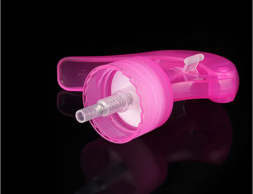 Pompa spray a grilletto in plastica rosa con ugello a spruzzo fine per flaconi cosmetici