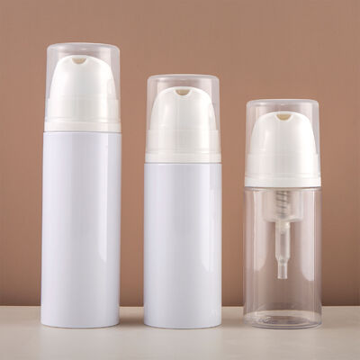 Bottiglia per pompe a schiuma in PET PP all'ingrosso da 100 ml a 120 ml a 150 ml con disegno impermeabile per detergenti per il viso e saponi liquidi