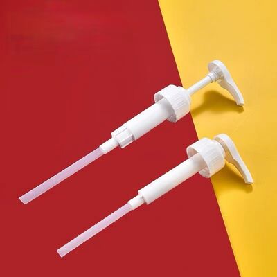 Pompa distributore di sciroppo in plastica PP per alimenti in ingrosso con grande dosaggio 8cc 10cc 30cc in 28mm 33mm 38mm
