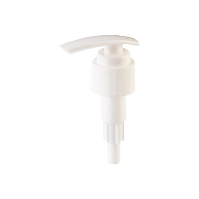 Pompa di lozione a nervatura bianca 24 mm 28 mm Pompa di lozione di plastica pompa a vite di dispensazione di sapone per bottiglie