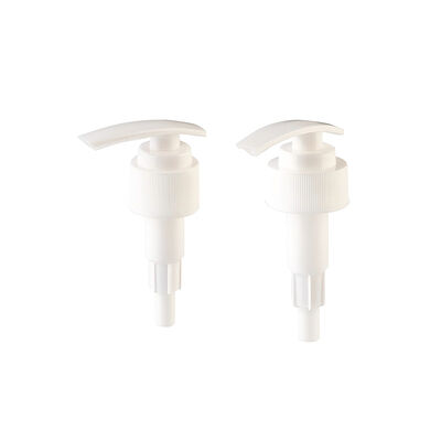 Pompa di lozione a nervatura bianca 24 mm 28 mm Pompa di lozione di plastica pompa a vite di dispensazione di sapone per bottiglie