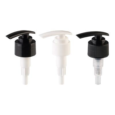 Pompa di lozione a nervatura bianca 24 mm 28 mm Pompa di lozione di plastica pompa a vite di dispensazione di sapone per bottiglie